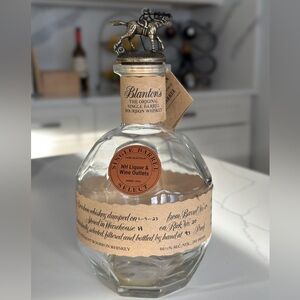 Blanton’s collector bottle with letter “S” topper. (No bourbon included :-)